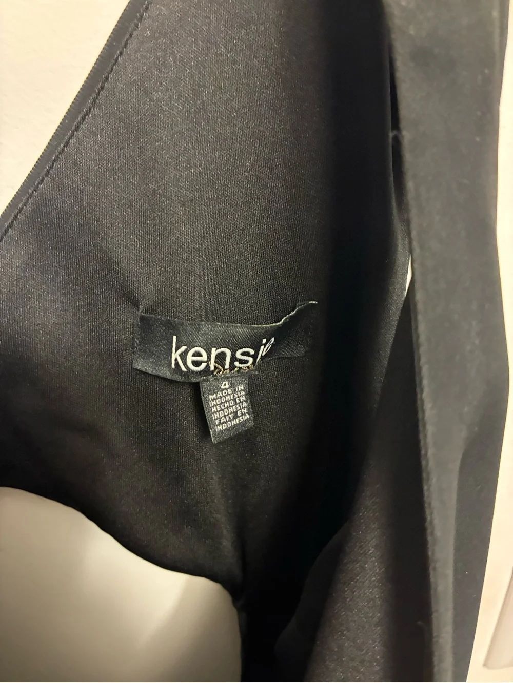 Kensie Black Sleeveless Dress with Subtle Waist Trim